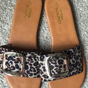 Leopard print sandals